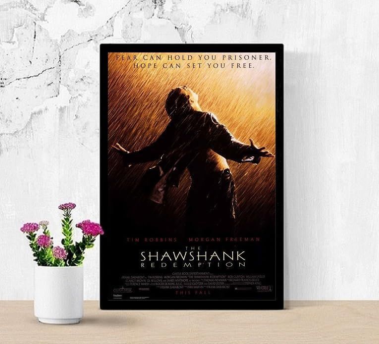 フレーム付-黒-】 映画ポスター ショーシャンクの空に A3サイズ US版