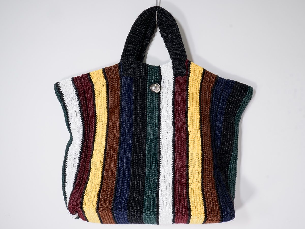 NKNITンニット 2024SS multi KNIT big bagマルチストライプ ビッグ 