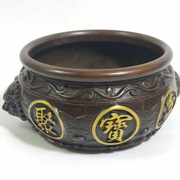 聚宝盆香炉 檀香盤 供仏香炉 仏具 香道具 工芸品 美術品 置物 聚宝盆香炉 檀香盤 供仏香炉 仏具 香道具 工芸品 美術品 置物
