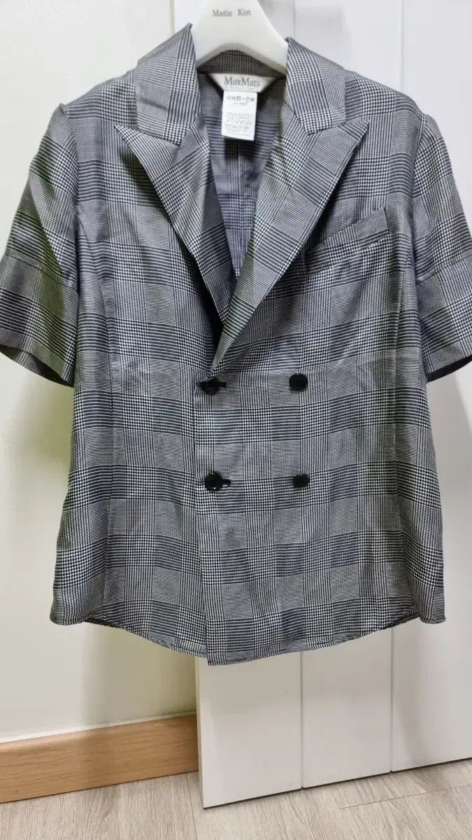 MAXMARA MAX MARA マックスマーラ 夏 シルク チェック ジャケット