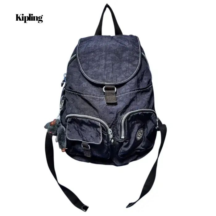 新品未使用　Kipling キプリング　リュックサック 濃紺　キーホルダー付き Kipling(キプリング) リュック リュックサック - メルカリ