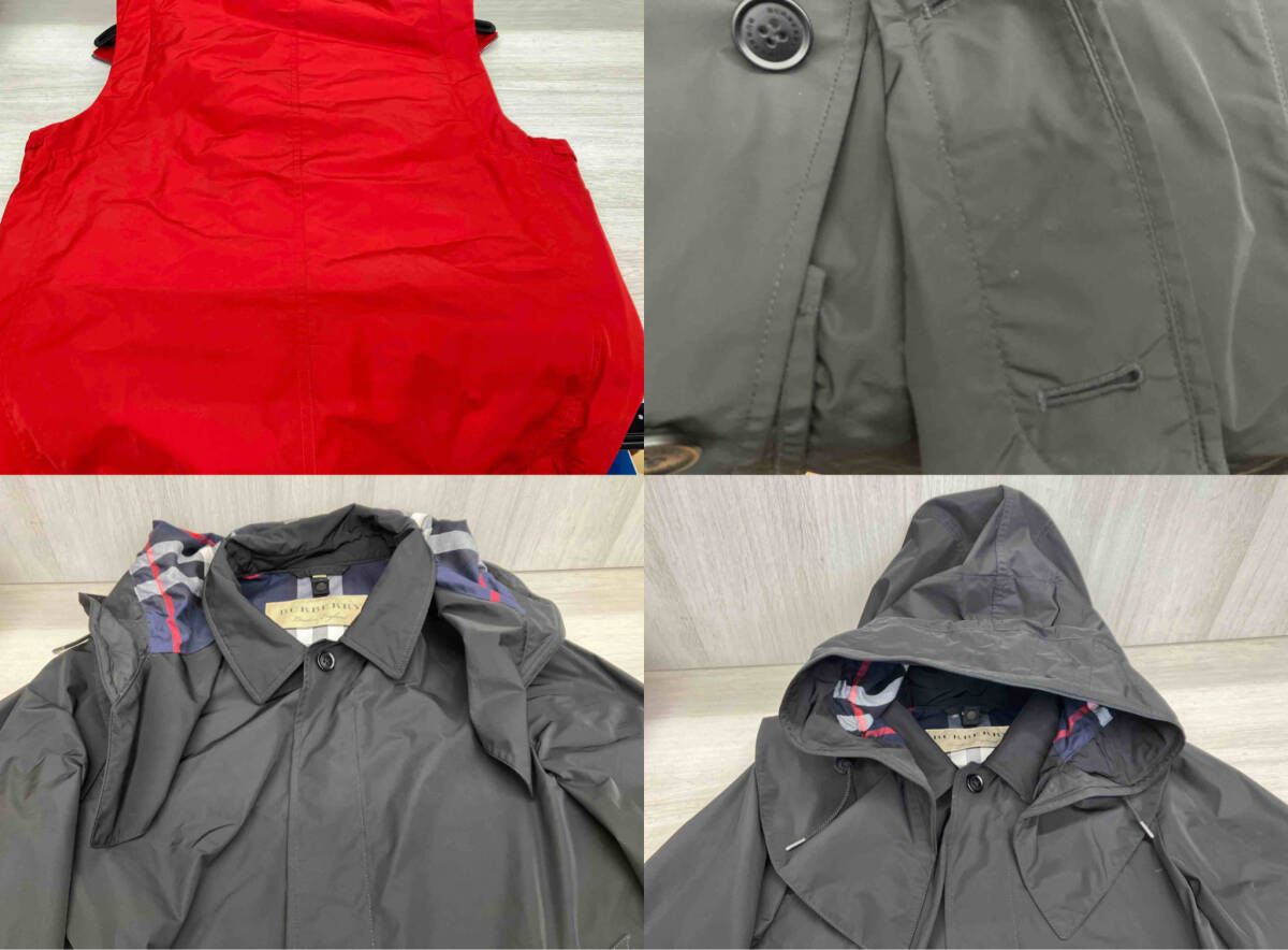 BURBERRY バーバリー 2way コート 50 ブラック×レッド