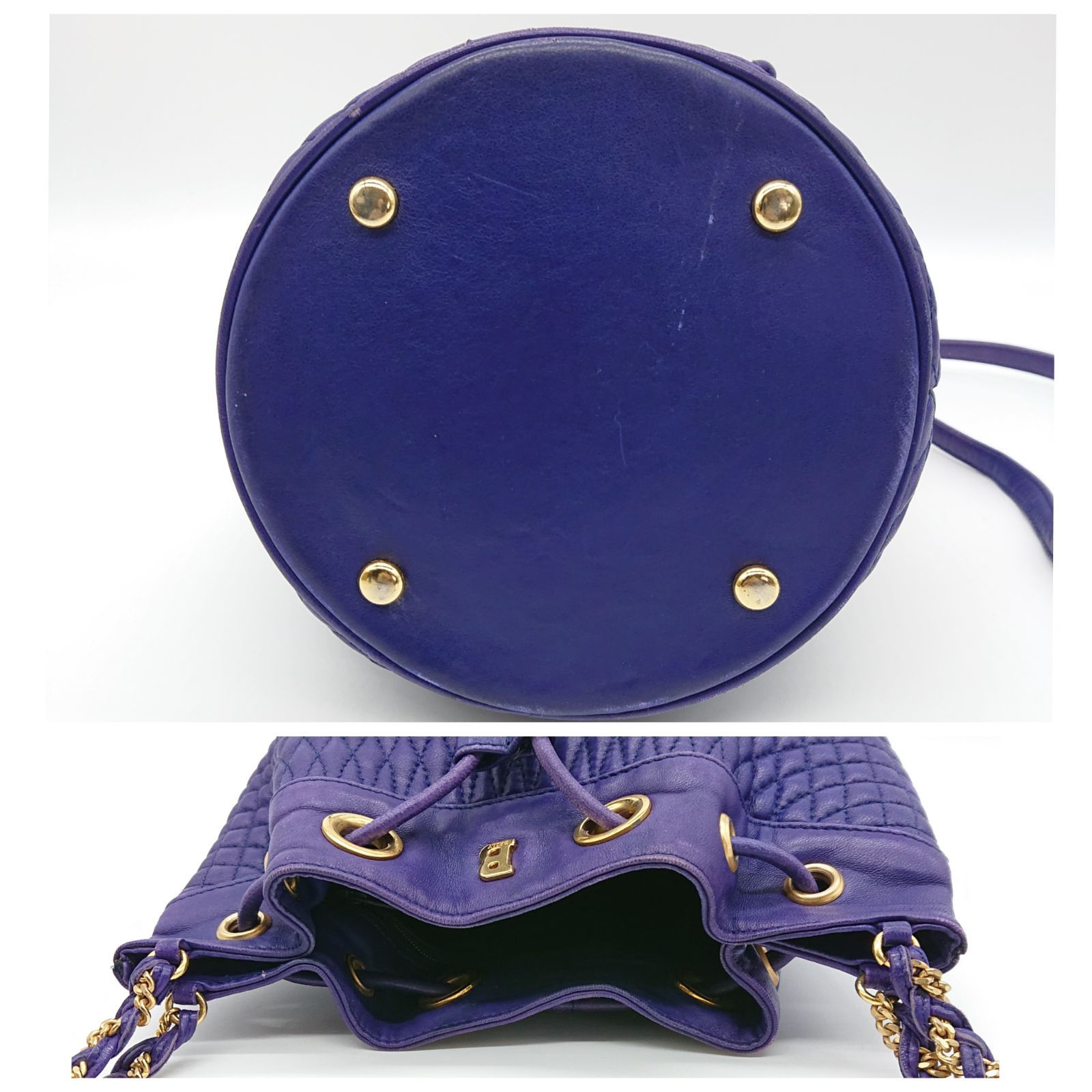 BALLY バリー ショルダーバック キルティング チェーン 巾着型 