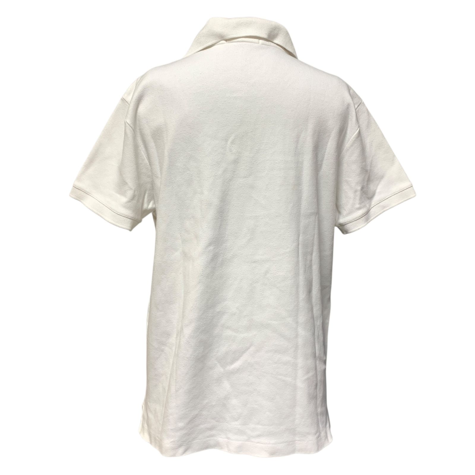 品 ルイヴィトン Louis Vuitton ポロシャツ ホワイト Mサイズ メンズ 半袖 ワンポイント 刺繍 kyQ18974N