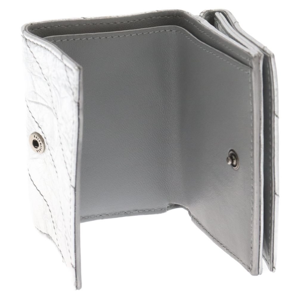 BALENCIAGA CRUSH 三つ折り財布シルバー