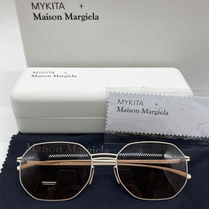 MYKITA Maison Margiela サングラス 多角形 アイウェア 眼鏡 カラーレンズ ケース付き 男女兼用 54□19 146 ピンクブラウン 服飾小物 B14930◆