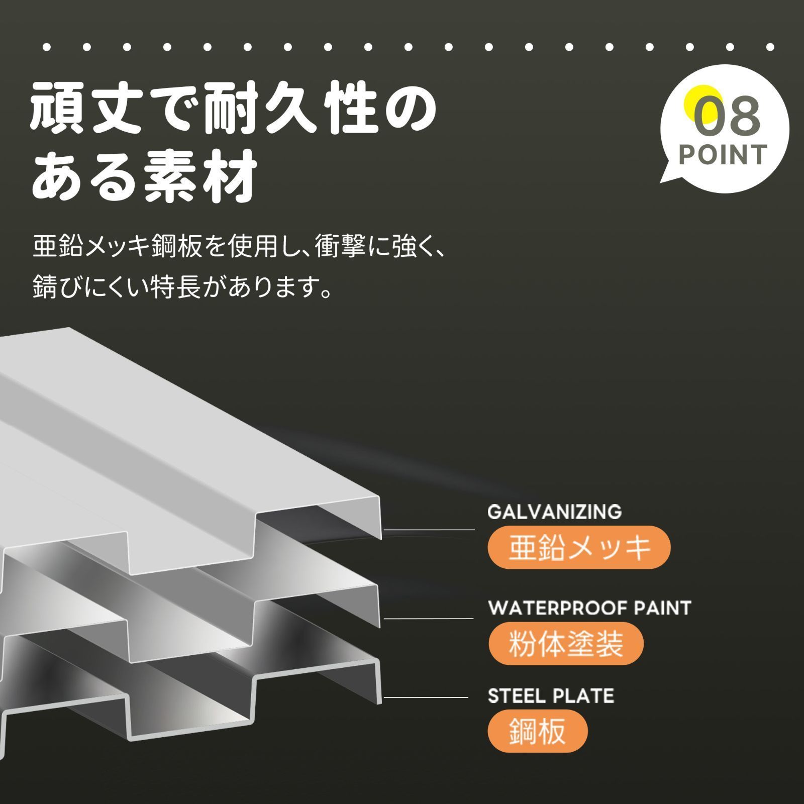 屋外収納 床材補強フレーム