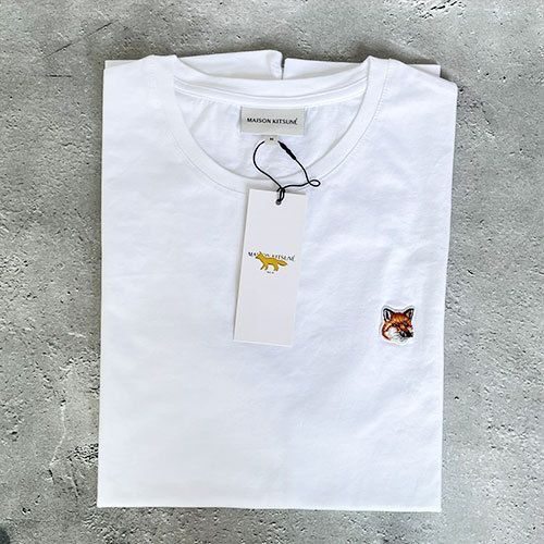 新品未使用 MAISON KITSUNE メゾンキツネ フォックスヘッド ロゴ Tシャツ コットン