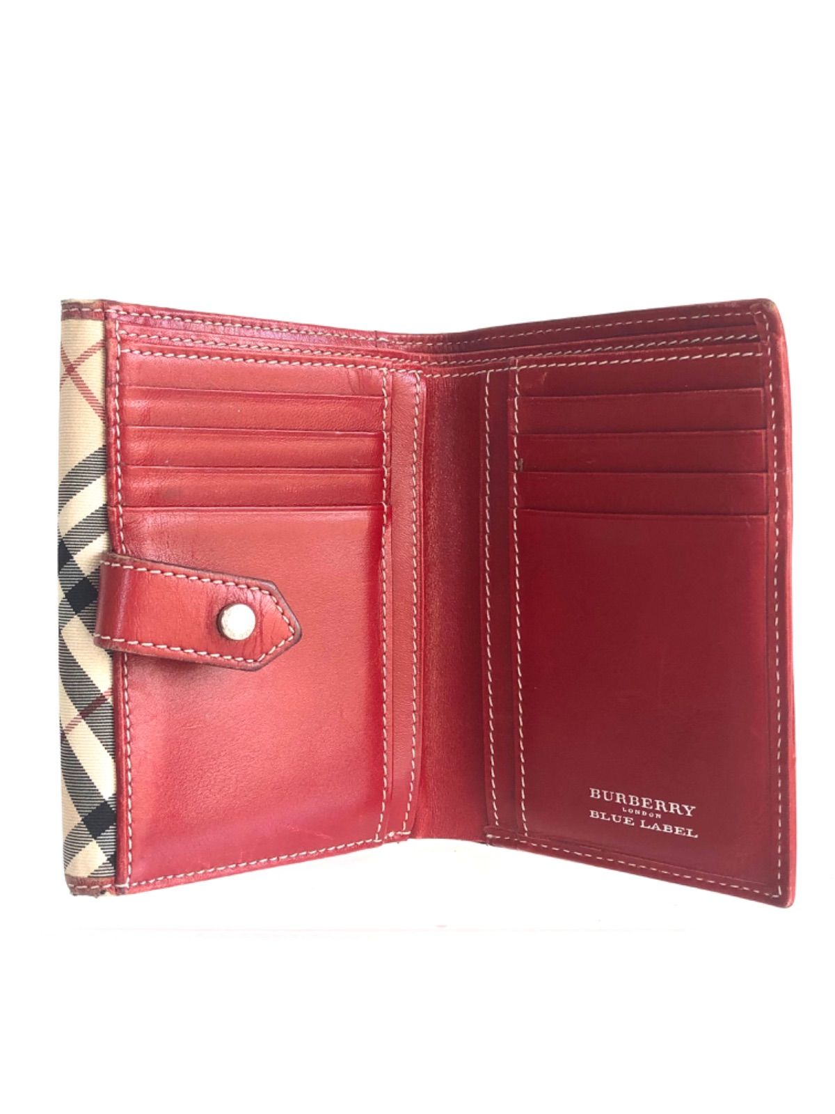新品未使用品　箱付き　BURBERRY LONDON 折り財布　ノバチェック　赤 未使用品 箱付き BURBERRY LONDON 折り財布 ノバチェック レッド