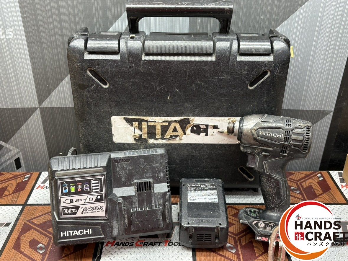 〇ハイコーキ HiKOKI 日立工機 WH36DA コードレスインパクトドライバ バッテリ×1 充電器付き ハンズクラフト佐賀