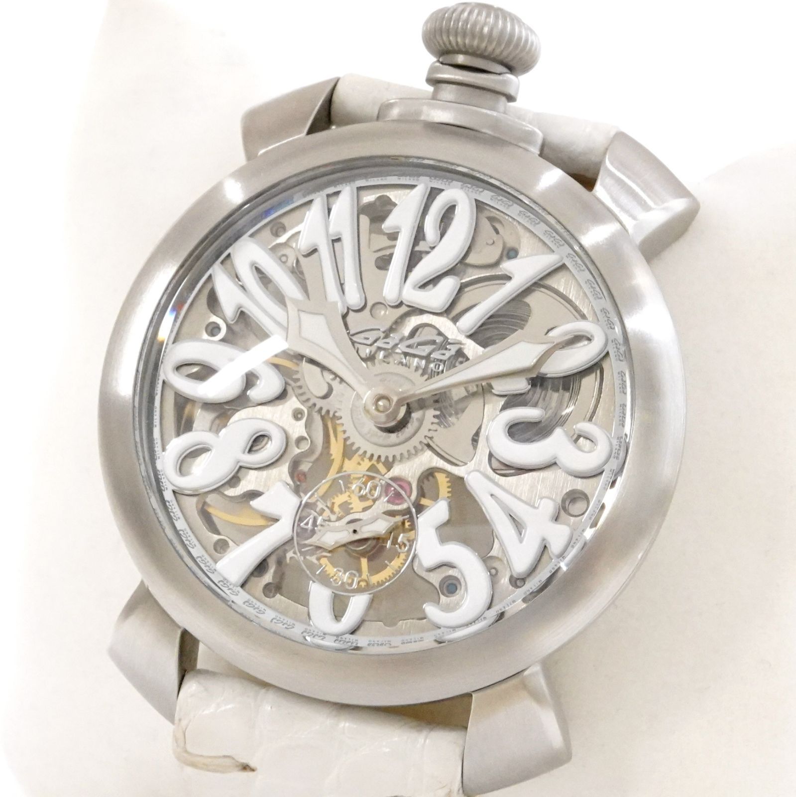 【可動品】GaGa MILANO ガガミラノ マヌアーレ48 手巻き腕時計 GaGa MILANO ガガミラノ マヌアーレ48 スケルトン スモール