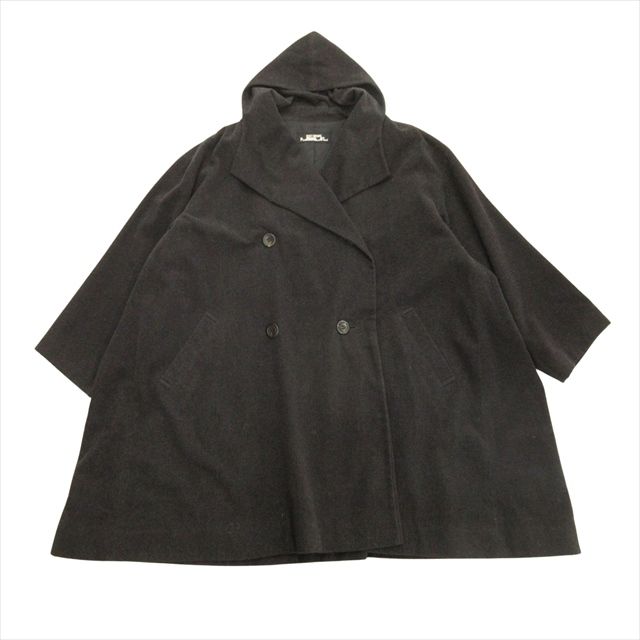 ISSEY MIYAKE MEN アウター ウールフーデッド ダブルコート ISSEY MIYAKE MEN アウター ウールフーデッド ダブルコート ISSEY