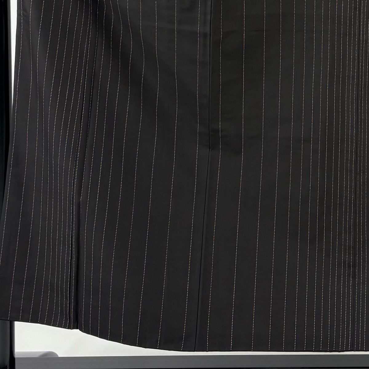 大島紬 身丈155cm 裄丈62.5cm S 袷 純泥染 証紙 縦縞 焦茶色 正絹 秀品