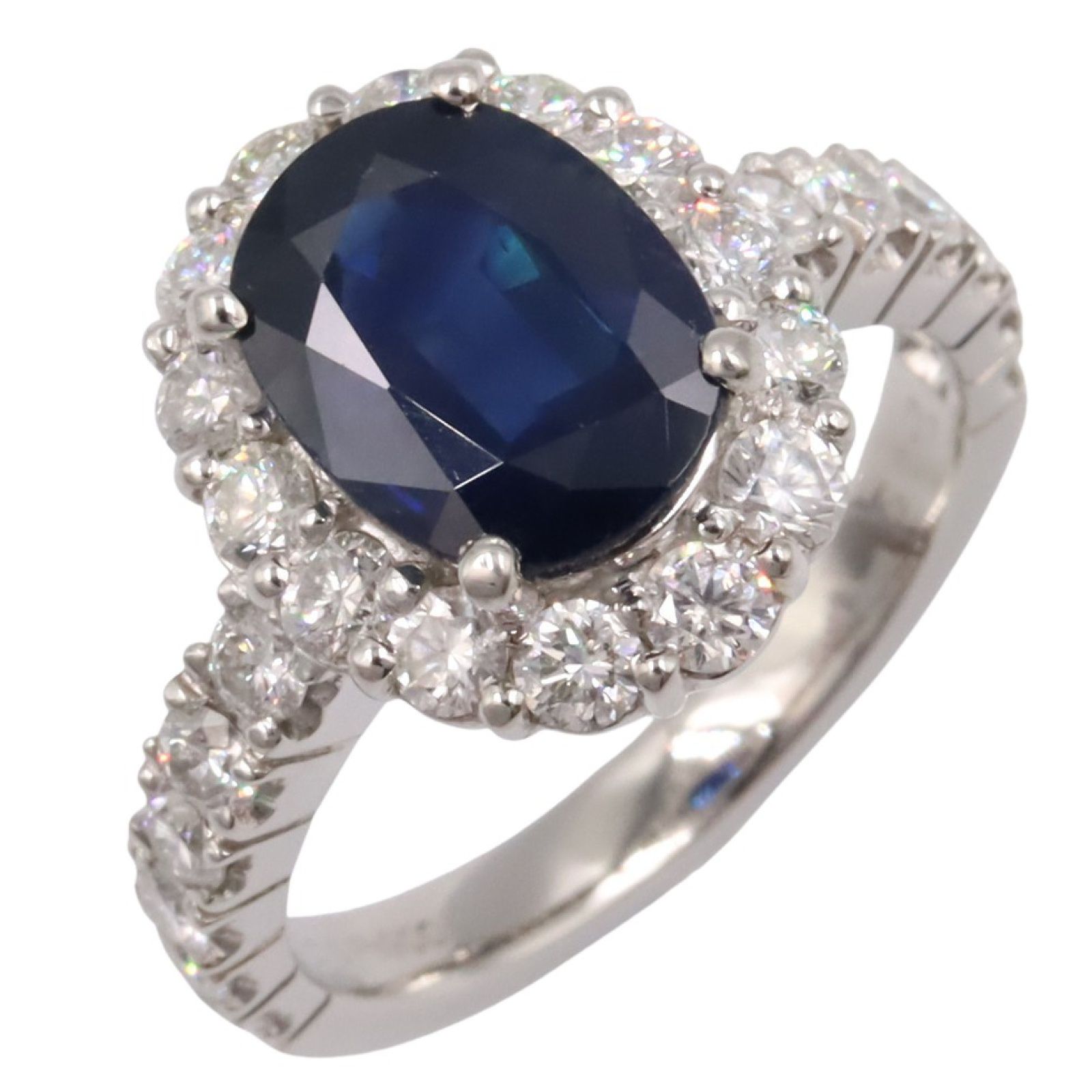 ジュエリー JEWELRY リング 指輪 サファイア ダイヤモン ドリング ｻﾌｧｲｱ 8.4g 13 Pt900プラチナ ダイヤモンド リング レディース Used A