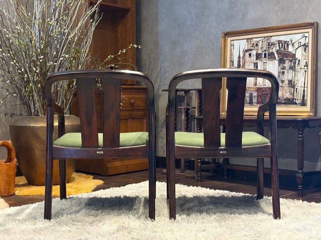 ②karimoku カリモク　アームチェア　ダイニングチェア　ビンテージ　IZ ②karimoku カリモク アームチェア ダイニングチェア ビンテージ IZ