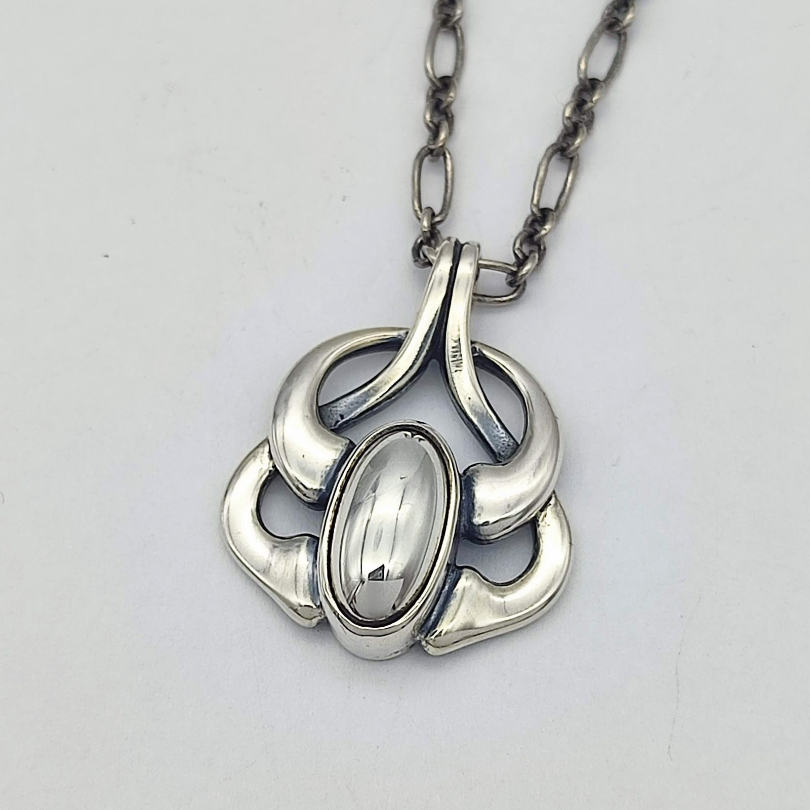 美品】Georg Jensen ジョージジェンセン イヤーペンダント 2006 SILVER