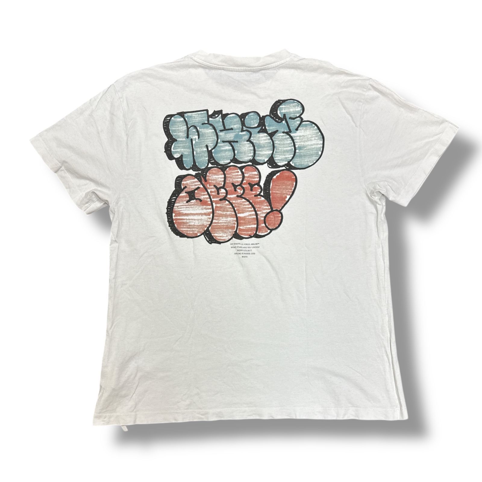 OFF-WHITE 21SS WHITE OFFF GRAFF S|S OVER TEE ホワイトオフグラフオーバーサイズTシャツ 半袖 オフホワイト OMAA038R21JER007 S 91246A4