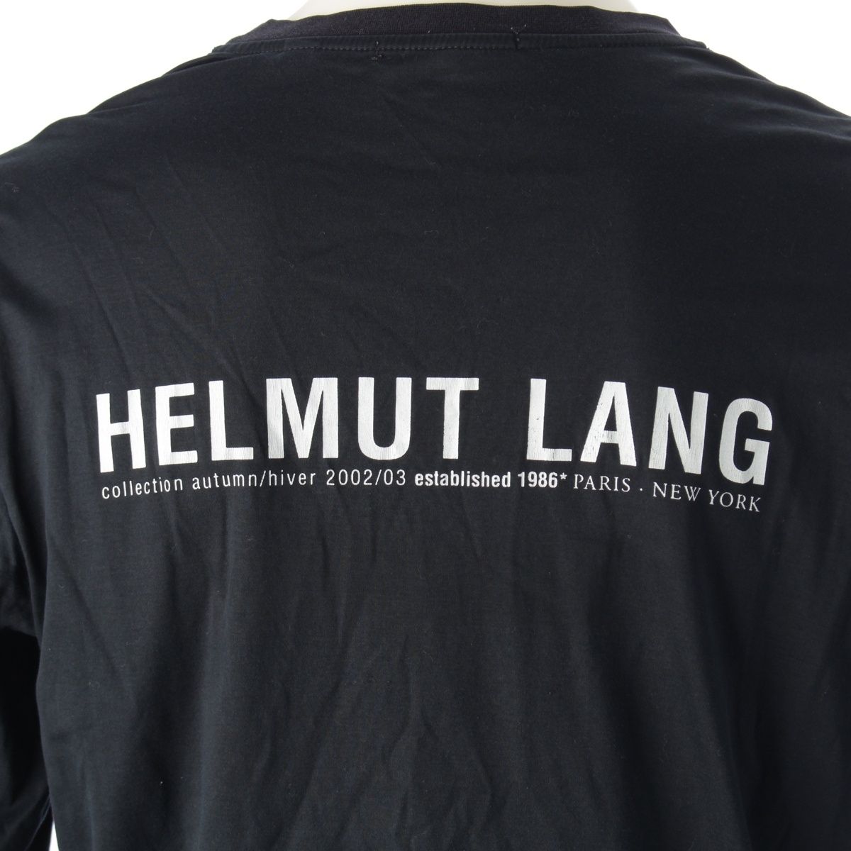 helmut lang New YorkロンT 本人期 02aw ヘルムートラング 02-03AW 本人期 コットン NEWYORK プリント ロング