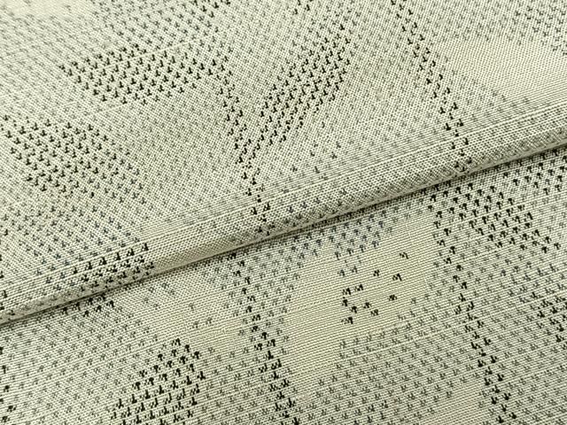 平和屋着物▽上質な紬 単衣 枝葉文 正絹 逸品 AAAZ9137fy