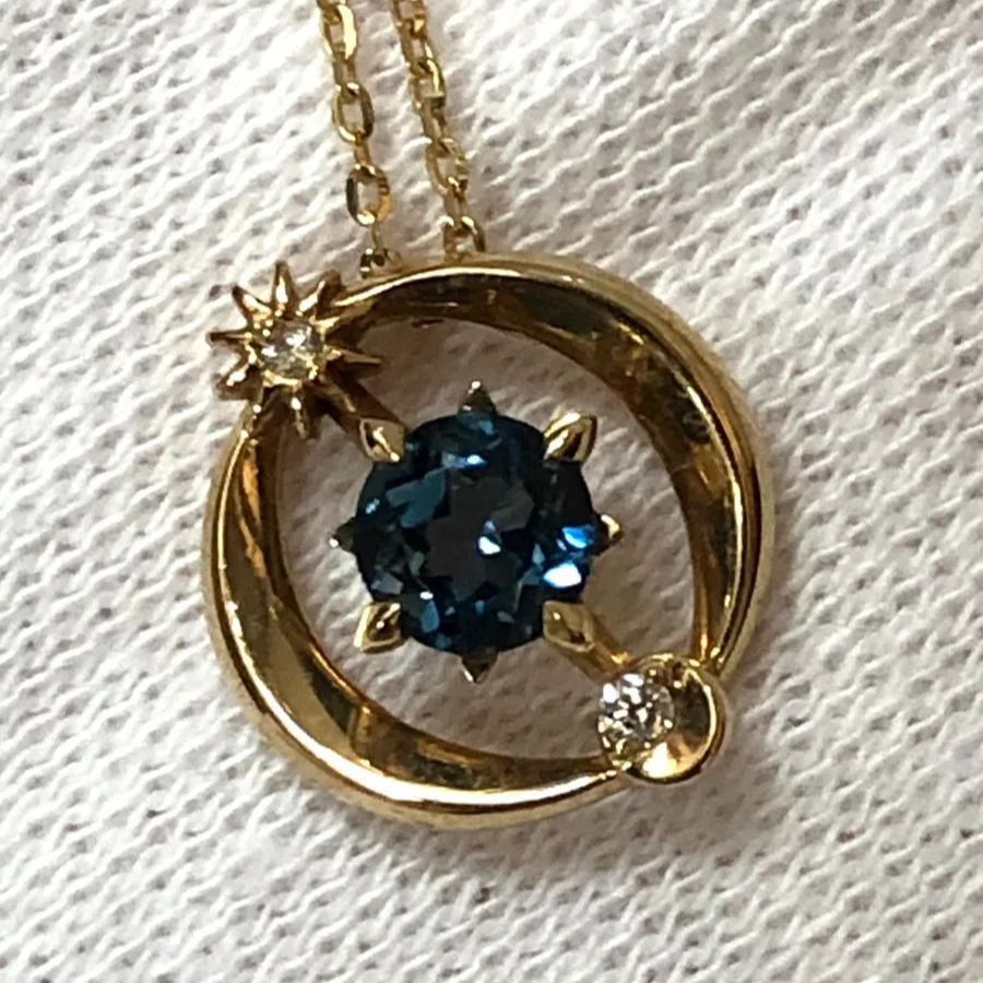 STAR JEWELRY スタージュエリー K10YG ロンドン ブルートパーズ