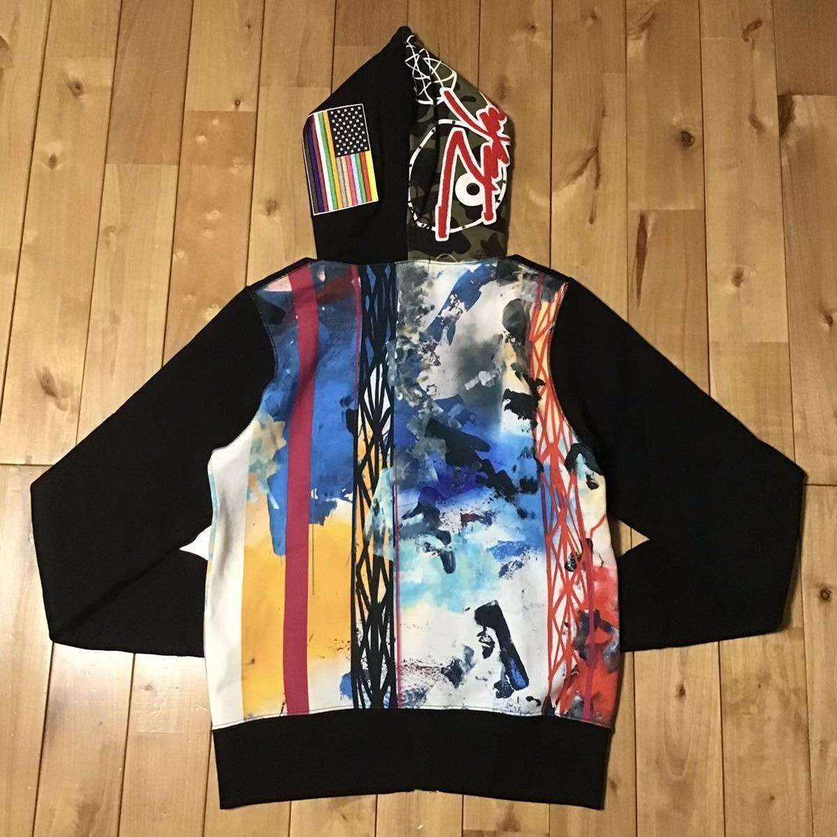 ☆美品☆ Futura × BAPE シャーク パーカー Sサイズ shark full zip 