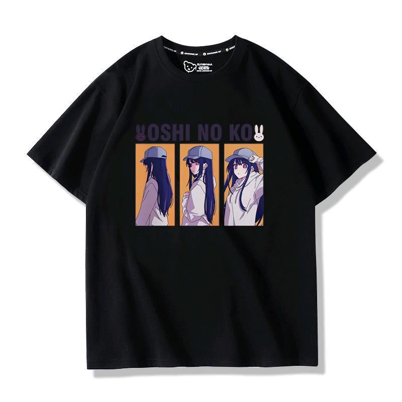 推しの子 Tシャツ 周辺 半袖シャツ 星野愛 ブラック シャツ 体型カバー