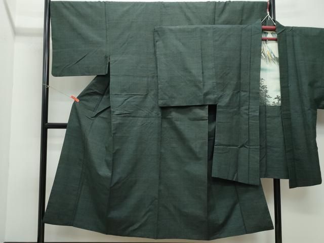 平和屋着物▽男性 紬 単衣 霞文 アンサンブル 正絹 逸品 未使用 BAAT1126hv 