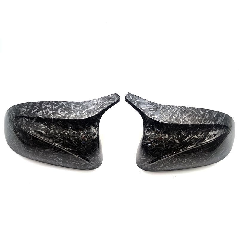 BMW X3 X4 X5 G01 G02 G05 対応 鍛造カーボン調 Mスタイル 牛角ミラーカバー ANデザイン ABS製