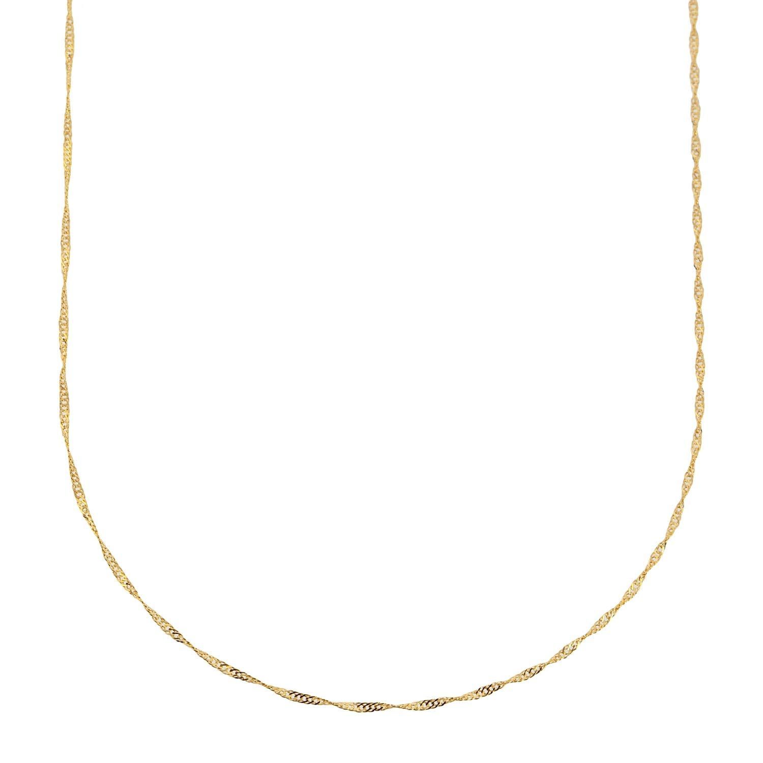 在庫処分 フェアリーカレット 18金ネックレス K18 スクリューチェーン 45cm 幅1.1mm 約0.74g