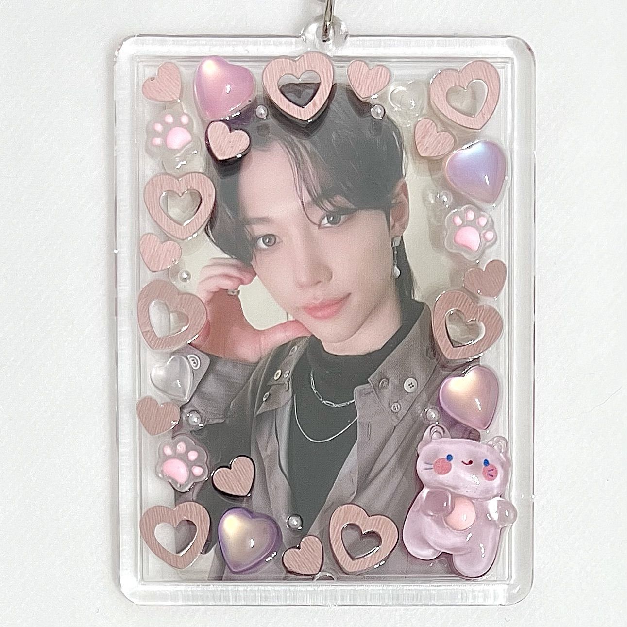 キーチェーントレカケース　レジン　トレカケース　デコ　オーダー　NCT チソン キーチェーントレカケース レジン トレカケース デコ オーダー