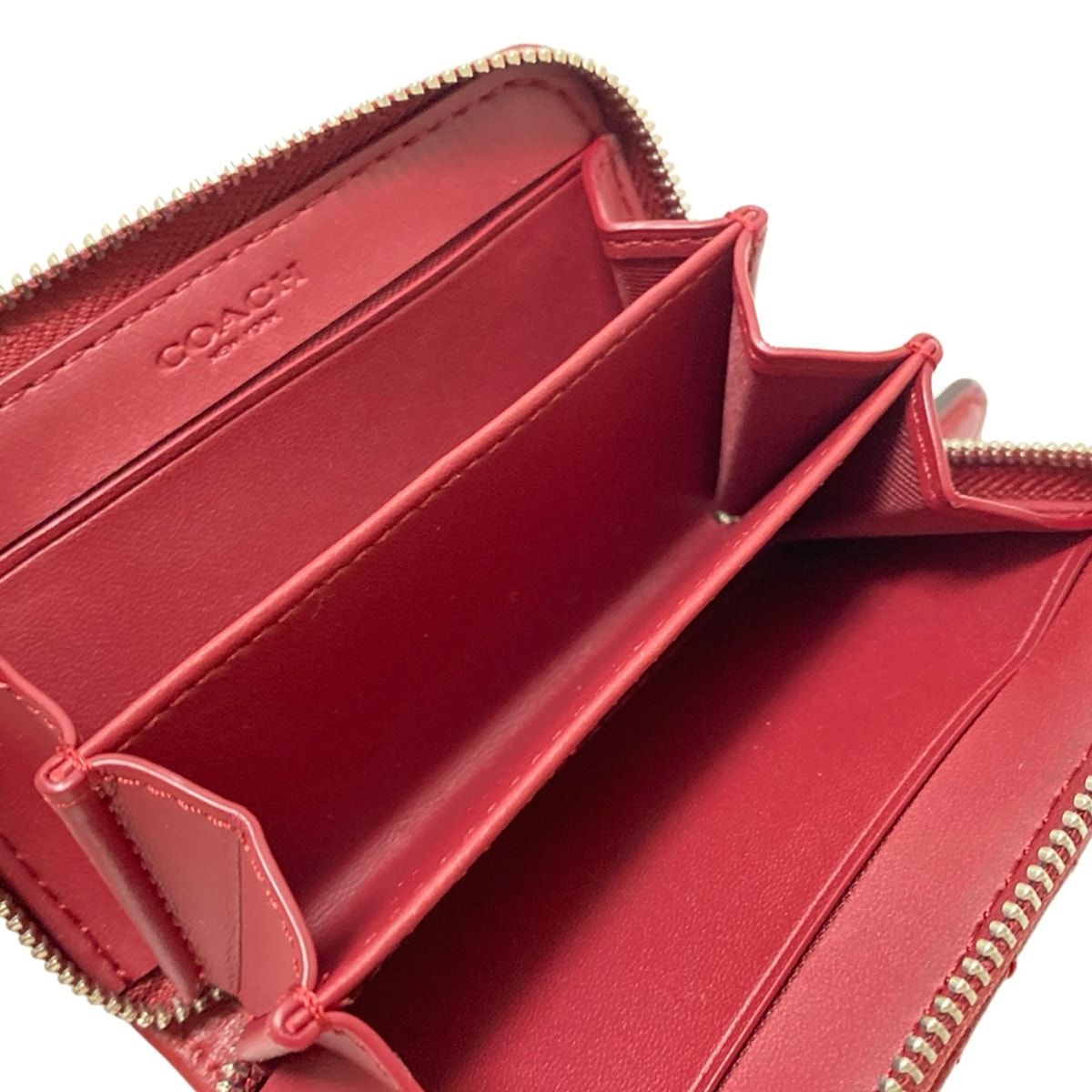 COACH(コーチ) カードケース美品 - CM505 レッド レザー - メルカリ