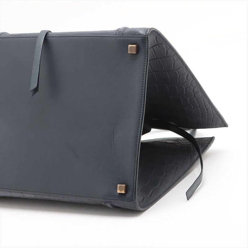 CELINE セリーヌ ハンドバッグ 型押しレザー ファントム
