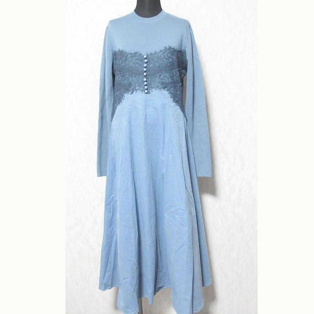 美品 24AW JILL STUART ジルスチュアート レースドッキングニット 