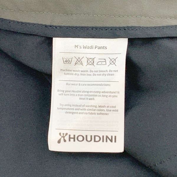 フーディニ Mens Wadi Pants ワディパンツ ボトムス 美品 ナイロン ストレッチ S21 1 PT-02 アウトドア メンズ HOUDINI ズボン DM12732■