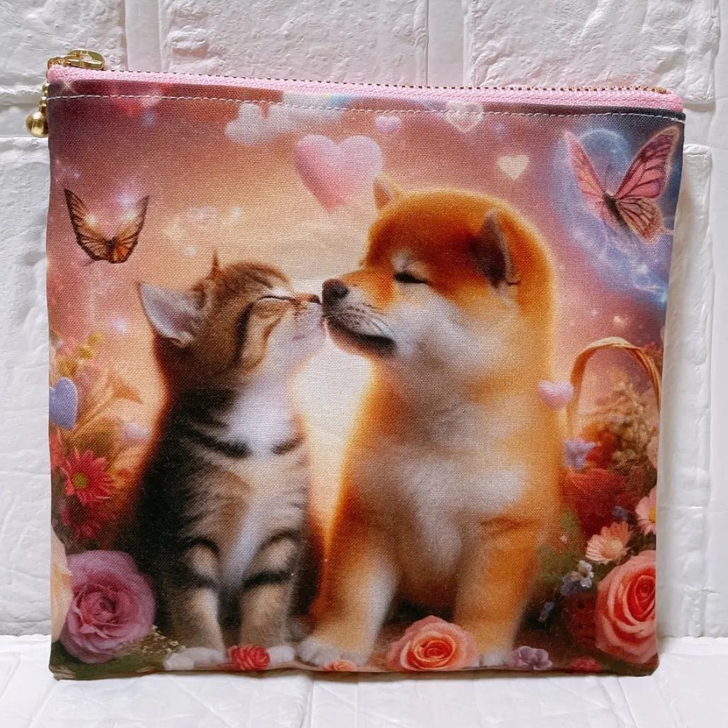 フラットポーチわんちゃん＆猫ちゃん