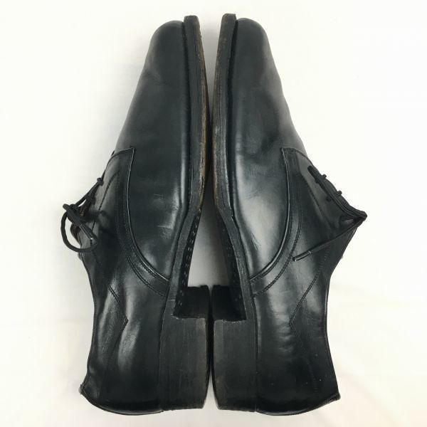 試着交換OK！80年代以前?　Agal　木製釘ハンドメイド/Vintage 　プレーントゥ〈黒/BLACK/ブラック〉size26.5-27.0程度　コンチネンタル/メンズ//men's 菅NO.WZH-37 試着交換OK！80年代以前? Agal 木製釘ハンドメイド/Vintage プレーン