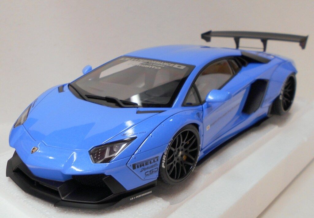 AUTOart 1|18 コンポジットモデル Liberty Walk LB-WORKS LAMBORGHINI AVENTADOR メタリックスカイブルー 79107