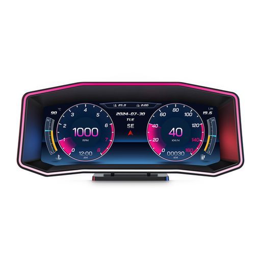 wiiyiiobd2マルチメーターobd2メーターP4 自動車平面視ディスプレイ 速度付きGPS速度計 勾配計 タービン計 カラー環境灯 速度超過警報 すべての自動車に適用されるデジタル速度計