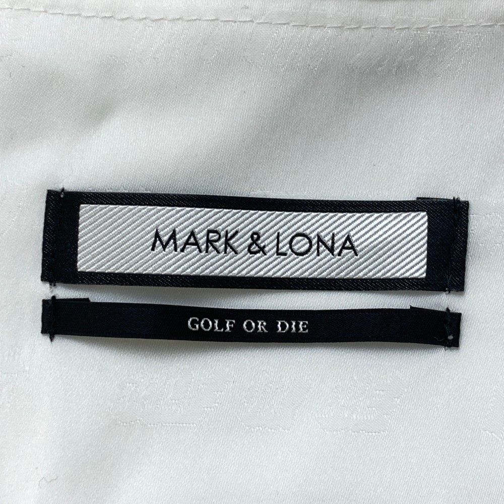 サイズ：50 MARK&amp;LONA マークアンドロナ × LEON フード付 ジップジャケット 別注カラー 総柄 ホワイト系 [240101417720] ゴルフウェア メンズ ストスト サイズ：50 MARK&LONA マークアンドロナ × LEON フード付 ジップ