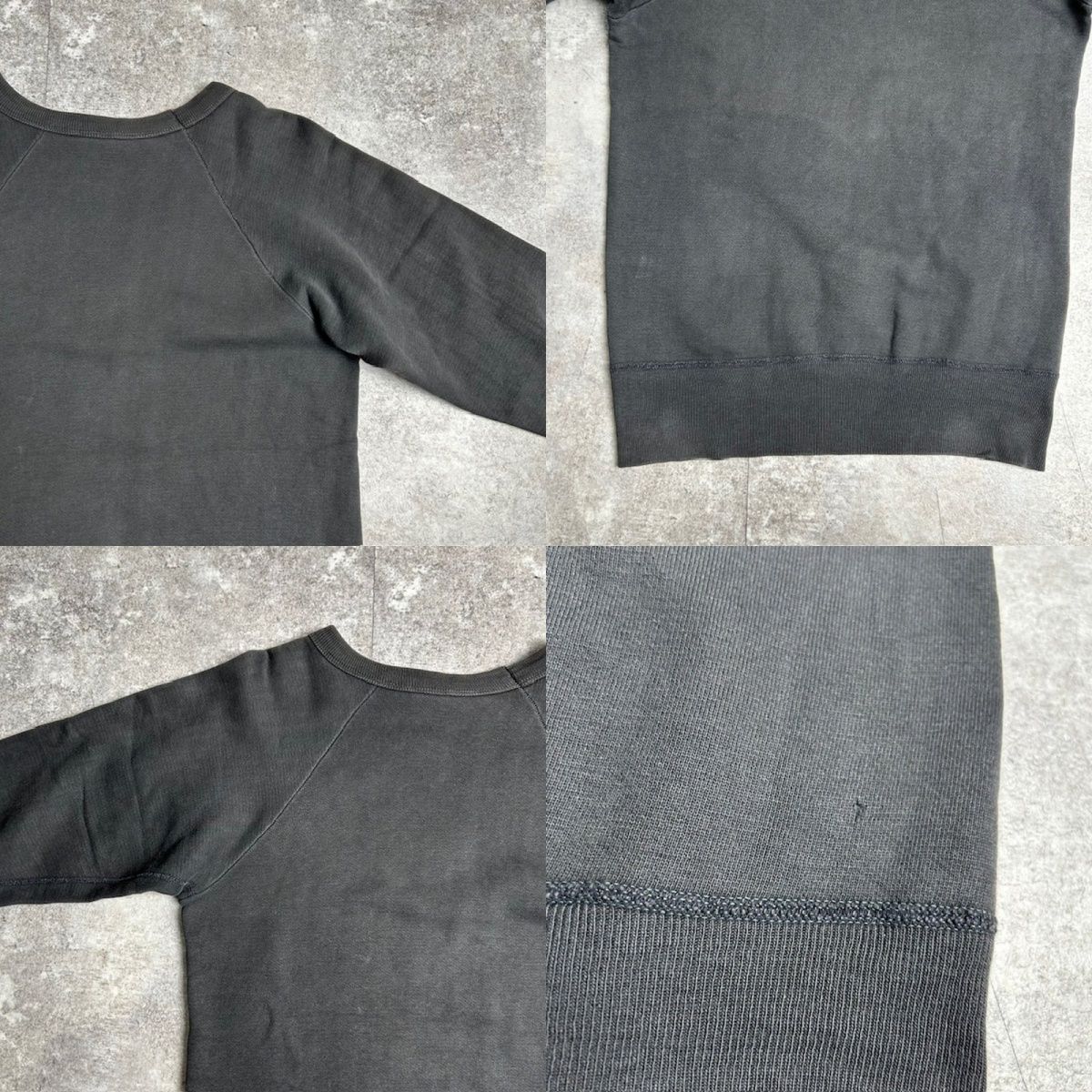 HANES ヘインズ　ヴィンテージ　ラグランスウェット　50-60s 50's 60's HANES WIND SHIELD 墨黒 ラグランスウェット 38-40 M