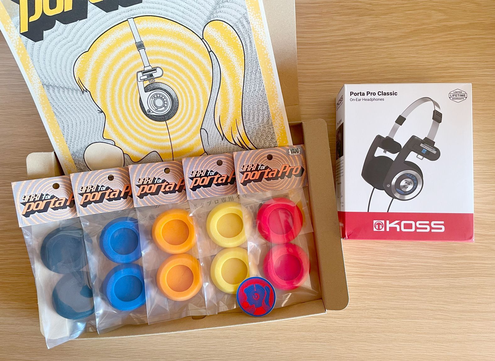 KOSS PORTAPROヘッドホン シルバー YAXI イヤーパッド 選べる5