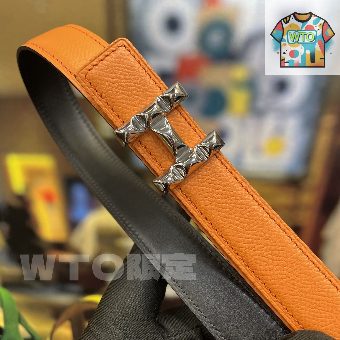 今日WTO】Hermes New Double-Sided Epsom レザーベルト-IT71