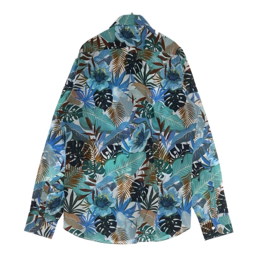 ETRO エトロ ハワイアン アロハ 総柄プリント コットン ロングスリーブ 長袖シャツ ブルー 221-13190-4759 メルカリ