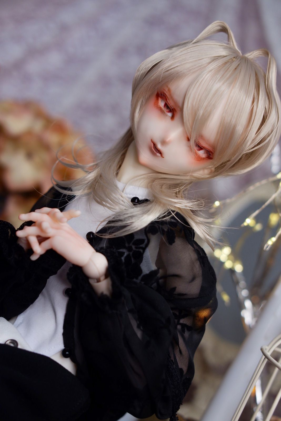 あおた】DDH-01 カスタムヘッド セミホワイト肌＋レジンアイ セミ