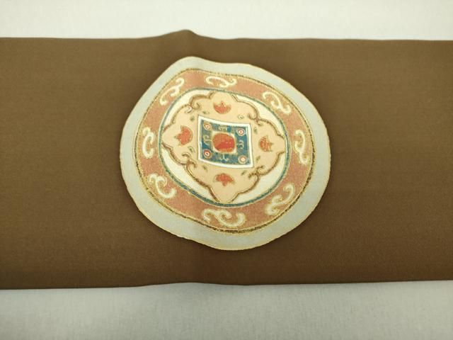 平和屋着物●塩瀬　九寸名古屋帯　花丸文　金彩　正絹　逸品　DAAU5325ps 平和屋着物○塩瀬 九寸名古屋帯 花丸文 金彩 正絹 逸品 DAAU5325ps