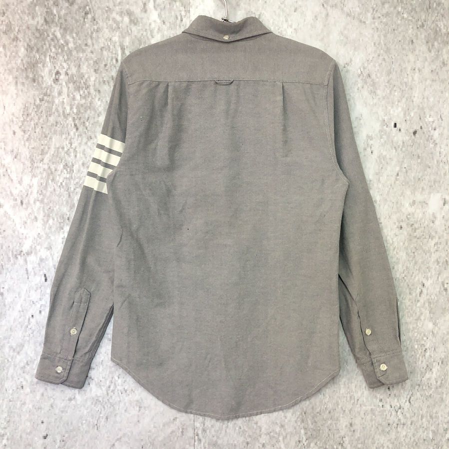 THOM BROWNE トムブラウン ボタン ダウン シャツ ライト グレー