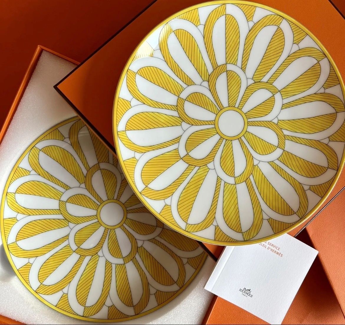 HERMES エルメス SOLEIL DESSERT PLATE ソレイユ デザートプレート No