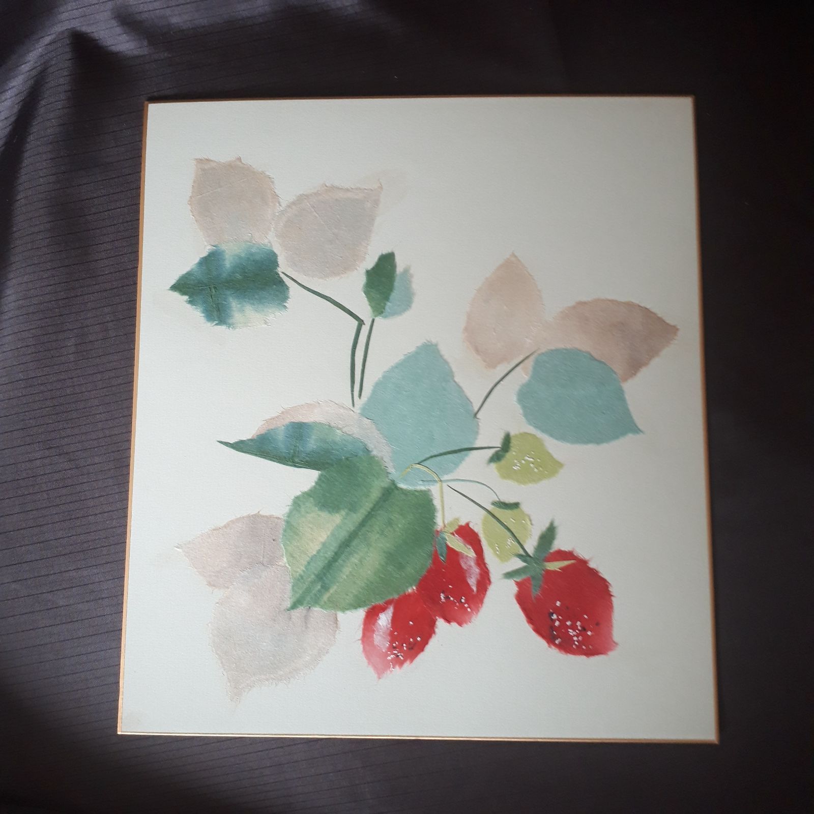 ちぎり絵 花の絵画 ちぎり絵 花 ハガキサイズ(100×148) | Pay ID