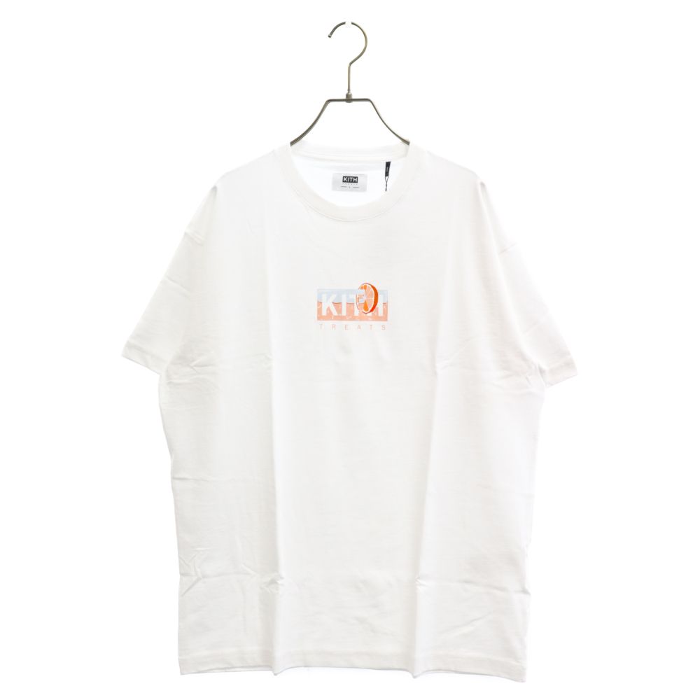 KITHキス グレープフルーツボックスロゴ 半袖 Tシャツ ホワイト