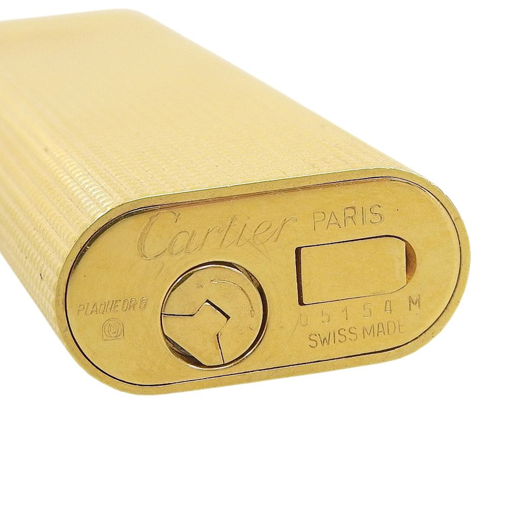 本物保証】 超美品 カルティエ CARTIER 格子柄 ガスライター ローラー  